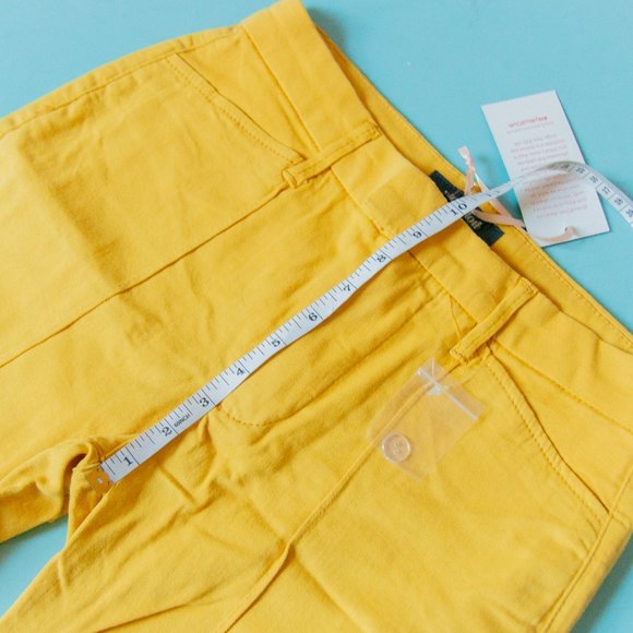 NEW Modcloth Mustard Yellow Richmond Reverse Seam Ankle Slim Fit Pants Sz 8 - Picture 6 of 9